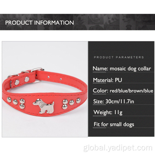 Colorful Pet Collar Dog Collar PU Leather Personalized Dog Accessories Supplier